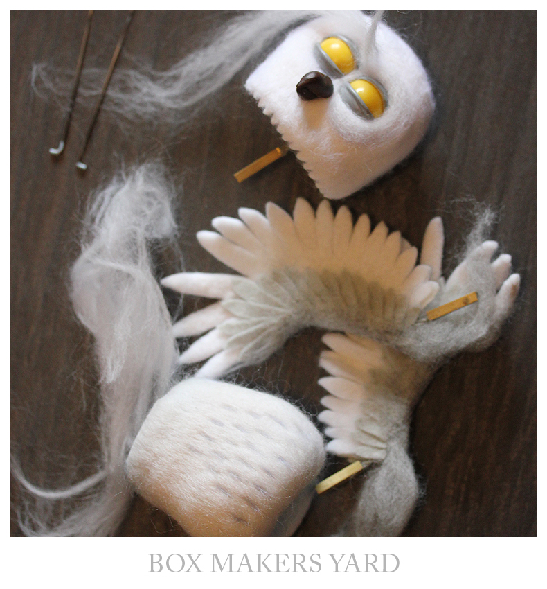 Stop motion owl puppet in progress